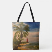 East Coast Beach and Lighthouse, van Gary Poling Tote Bag (Voorkant)