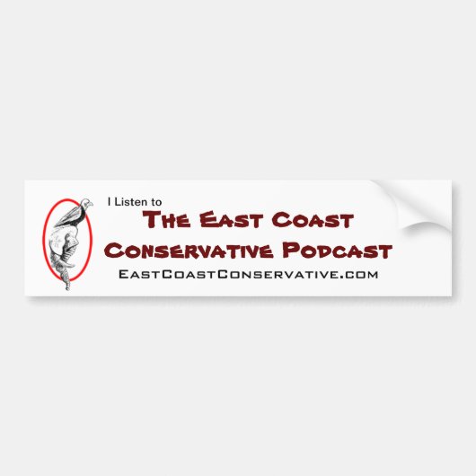East Coast Conservative Podcast Bumpersticker (Voorkant)