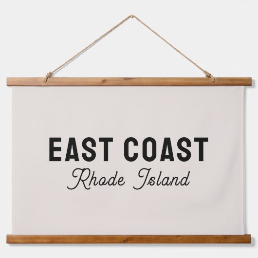 East Coast Decor Aangepaste Stad Naam Staat Bord Hangend Wandkleed (Voorkant)