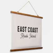 East Coast Decor Aangepaste Stad Naam Staat Bord Hangend Wandkleed (Gebogen)