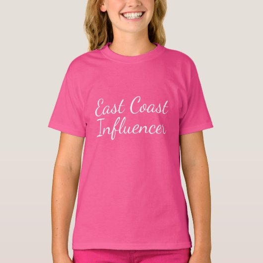 East Coast Influencer Customize, provincie of stad T-shirt (Voorkant)