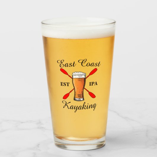 East Coast Kayaking est IPA-glas Glas (Voorkant gevuld)