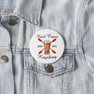 East Coast Kayaking shirt IPA-bierknop Ronde Button 7,6 Cm