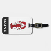 East Coast Lobster in Red en Maine Word Custom Bagagelabel (Voorkant horizontaal)