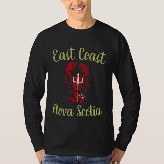 East Coast Nova Scotia Red drident lobster T-Shirt (Voorkant)