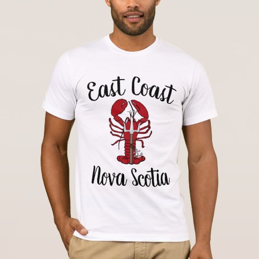 East Coast Nova Scotia Red drident lobster T-Shirt (Voorkant)