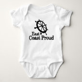 East Coast Proud - Nautical Helm Baby Romper (Voorkant)