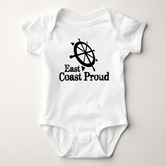 East Coast Proud - Nautical Helm Baby Romper (Voorkant)