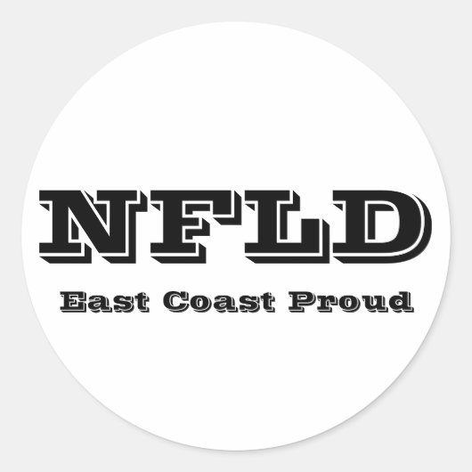 East Coast Trotse Newfoundland Sticker (Voorkant)