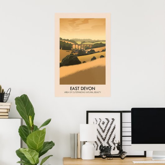 East Devon AONB Reisposter Poster (Thuiskantoor)
