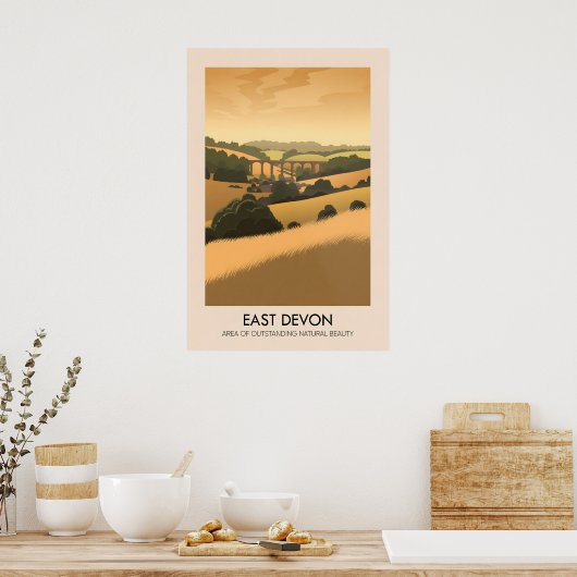East Devon AONB Reisposter Poster (Keuken)