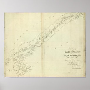 EaSt. Einde van het meer van Ontario en de St. Law Poster