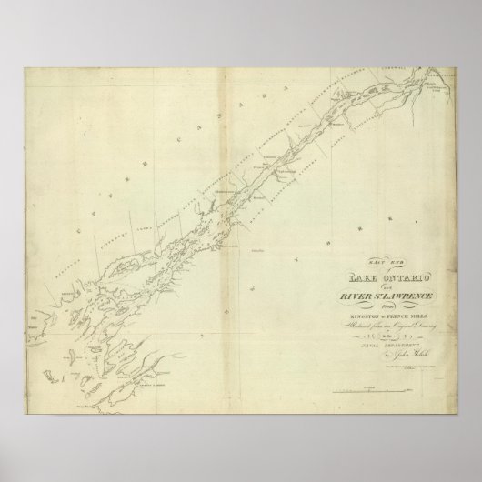 EaSt. Einde van het meer van Ontario en de St. Law Poster (Voorkant)