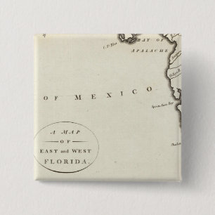 East en West Florida Vierkante Button 5,1 Cm