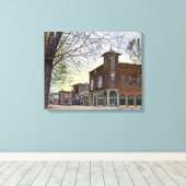 East End Uitzicht of Main StreetKlamath Herfsten, Canvas Afdruk (Insitu (Houten vloer))