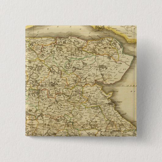 East Fife Vierkante Button 5,1 Cm (Voorkant)