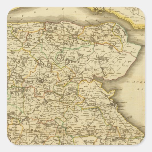 East Fife Vierkante Sticker (Voorkant)