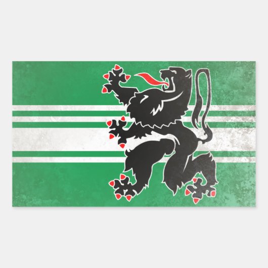 East Flanders Rechthoekige Sticker (Voorkant)