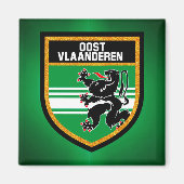 East Flanders-vlag Magneet (Voorkant)