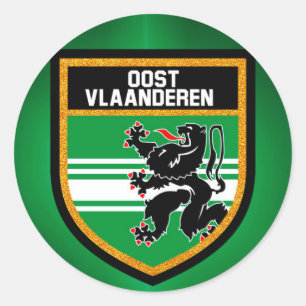East Flanders-vlag Ronde Sticker