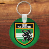 East Flanders-vlag Sleutelhanger (Voorkant)