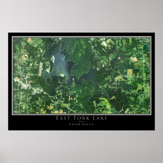 East Fork Lake State Park Ohio Satellite Map Poster (Voorkant)