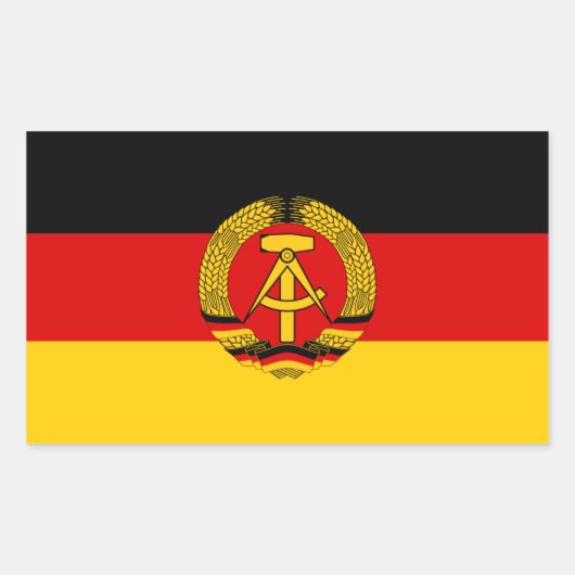 East German Flag Sticker (Voorkant)