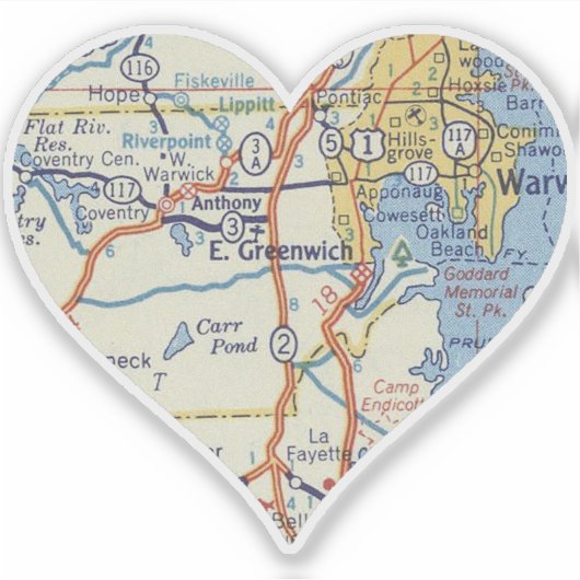 East Greenwich Rhode Island Sticker (Voorkant)