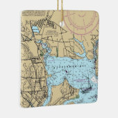 East Greenwich RI Chart Keramisch Ornament (Rechts)