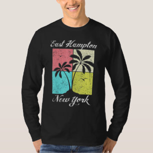 East Hampton Beach Ny Tropical Vibes Summer Vacati T-shirt
