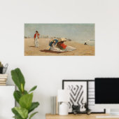 East Hampton Beach - Winslow Homer Fine Art Poster (Thuiskantoor)