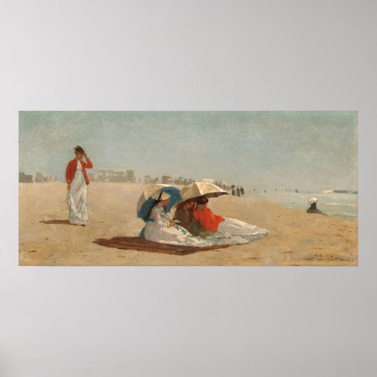 East Hampton Beach - Winslow Homer Fine Art Poster (Voorkant)