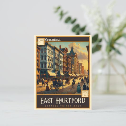East Hartford, Connecticut |  BRIEFKAART (Staand voorkant)