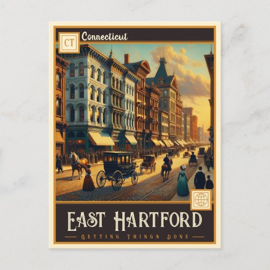 East Hartford, Connecticut |  BRIEFKAART (Voorkant)