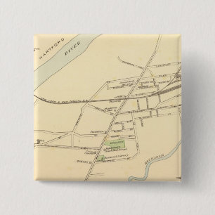 East Hartford Vierkante Button 5,1 Cm