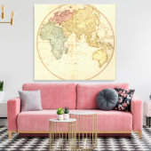 East Hemisphere-kaart Canvas Afdruk (Insitu (Woonkamer))