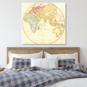 East Hemisphere-kaart Canvas Afdruk (Insitu (Slaapkamer))
