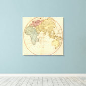 East Hemisphere-kaart Canvas Afdruk (Insitu (Houten vloer))