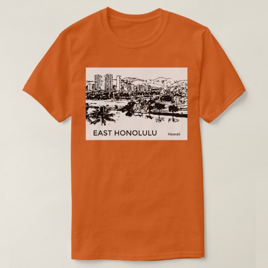 East Honolulu Hawaii T-shirt (Design voorkant)