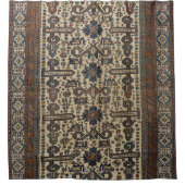 East Kaukasus Brown Beige Blauwgroen  Douchegordijn (Voorkant)