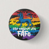 East Kingdom zegt. Ja. . (Pride variant) Ronde Button 3,2 Cm (Voorkant)
