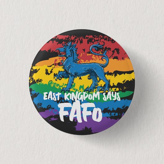 East Kingdom zegt. Ja. . (Pride variant) Ronde Button 3,2 Cm (Voorkant)
