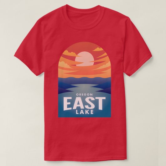 East Lake OR Retro Sunset 1 T-shirt (Design voorkant)