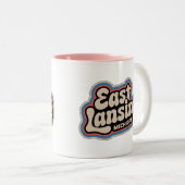 East Lansing 70s Retro Michigan  Koffie Mok (Voorkant rechts)