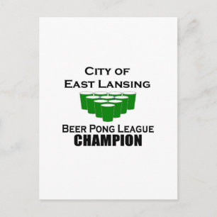 East Lansing Beer Pong Champion Briefkaart