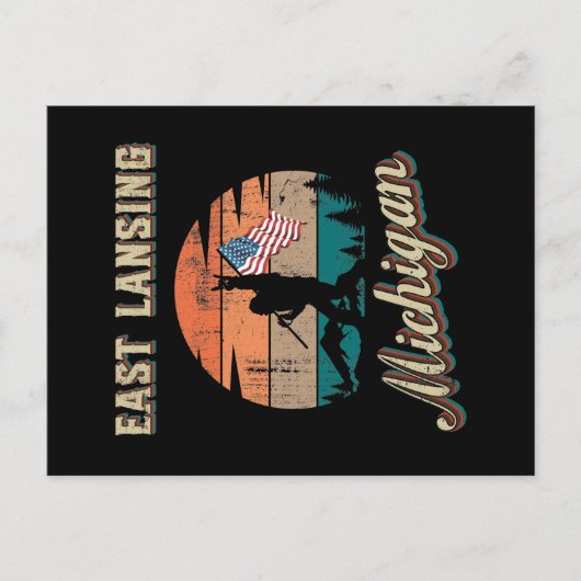 East Lansing Michigan Briefkaart (Voorkant)