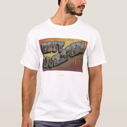 East Liverpool, Ohio - Large Letter Scenes T-shirt (Voorkant)
