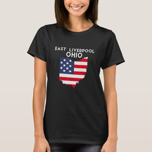 East Liverpool Ohio USA State Travel Ohioa T-shirt (Voorkant)