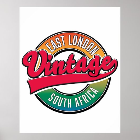 East London Zuid-Afrika logo Poster (Voorkant)