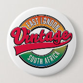 East London Zuid-Afrika logo Ronde Button 4,0 Cm (Voorkant)
